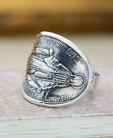 シルバー925アクセサリー | 聖母マリア 不思議のメダイ コイン メダル シルバーリング