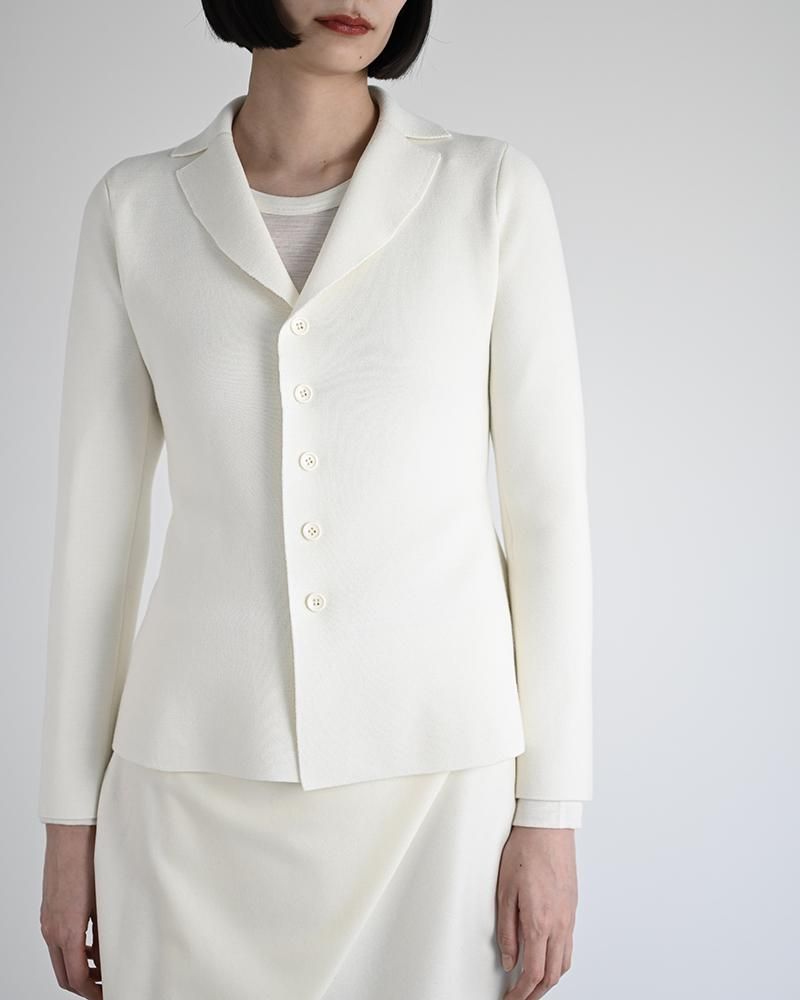 intoca/イントゥーカ/ニットテーラードジャケット/size2/ホワイト イントゥーカ INTOCA. かのこ織 ニット ジャケット - 京都四条の