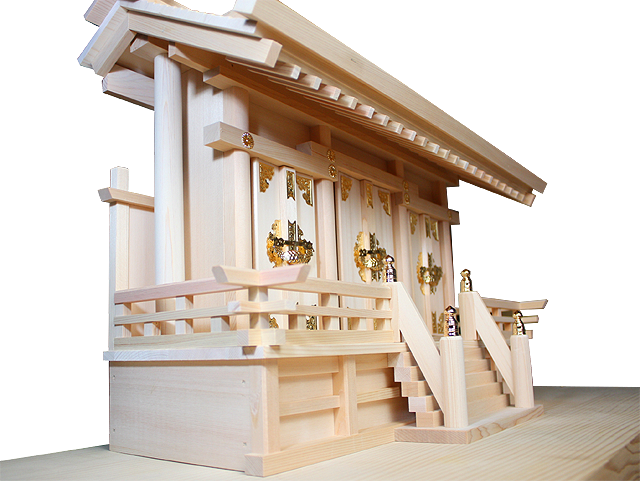神棚 通し屋根三社 丸柱セット 神棚神具の専門店 神棚の里