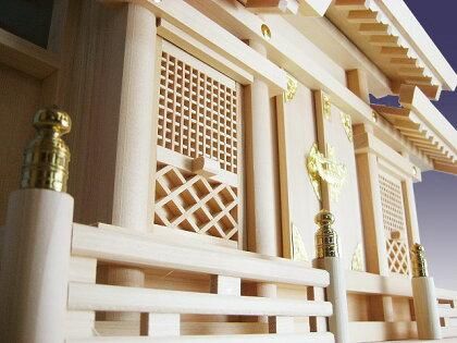 神棚 格子付き三社 小 - 神棚神具の専門店 神棚の里【公式】 神棚 格子付き三社 小 - 神棚神具の専門店 神棚の里【公式】