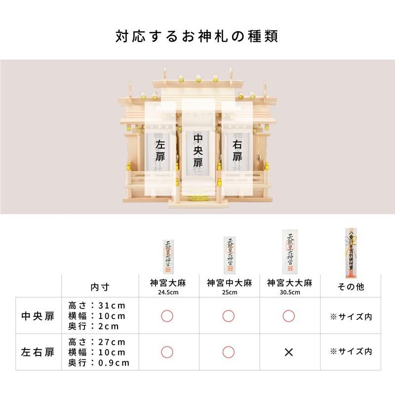 つむぎ神棚セット | 屋根違い三社 - 【公式】神棚・神具の専門店 つむぎ神棚セット | 屋根違い三社 - 【公式】神棚・神具の専門店