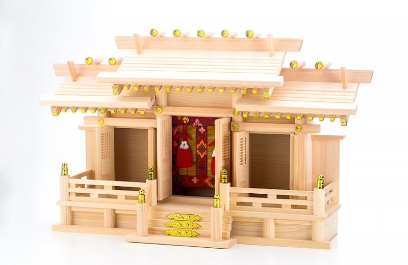 屋根違い三社|開運神棚セット - 神棚・神具の専門店 神棚の里 屋根違い三社|開運神棚セット - 神棚・神具の専門店 神棚の里