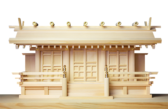 神棚 低床通し屋根三社 月読 唐戸セット 神棚神具の専門店 神棚の里