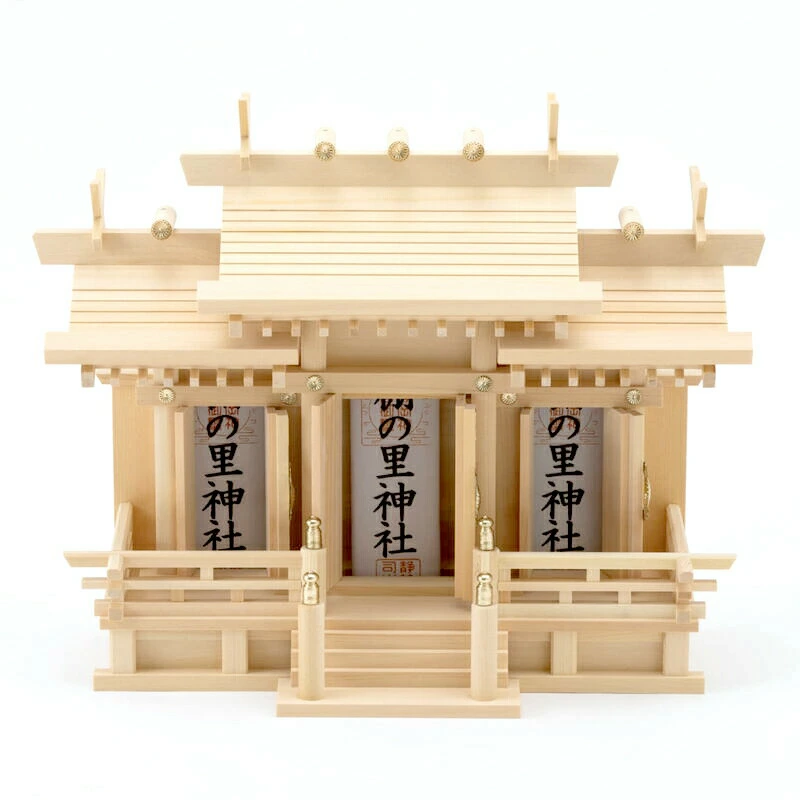 屋根違い三社 つむぎ 神棚セット | お祀り用神棚 - 神棚・神具の 屋根違い三社 つむぎ 神棚セット | お祀り用神棚 - 神棚・神具の