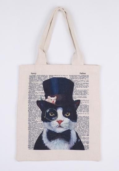 新品未使用　タグ付き　正規品　 猫　トートバッグ　 Lサイズ　ストラップ付き トートバックL(Classy Cat） - ARTNWORDZ☆アートンワーズ