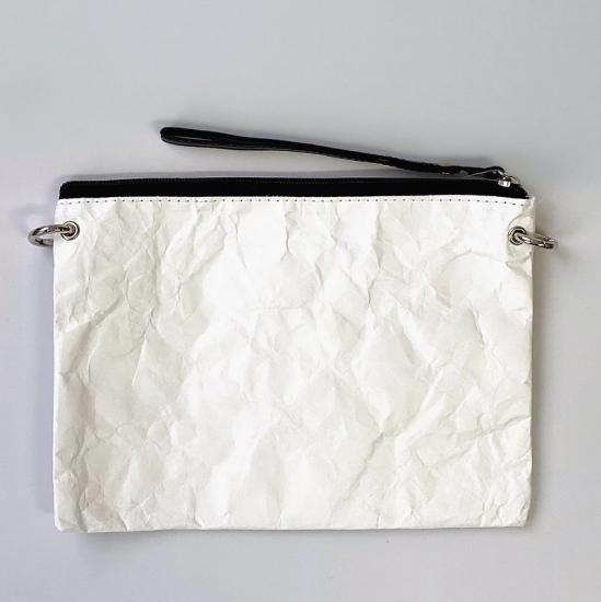 シワ感がお洒落☆カラビナ付きポーチM(LA Heart） - ARTNWORDZ