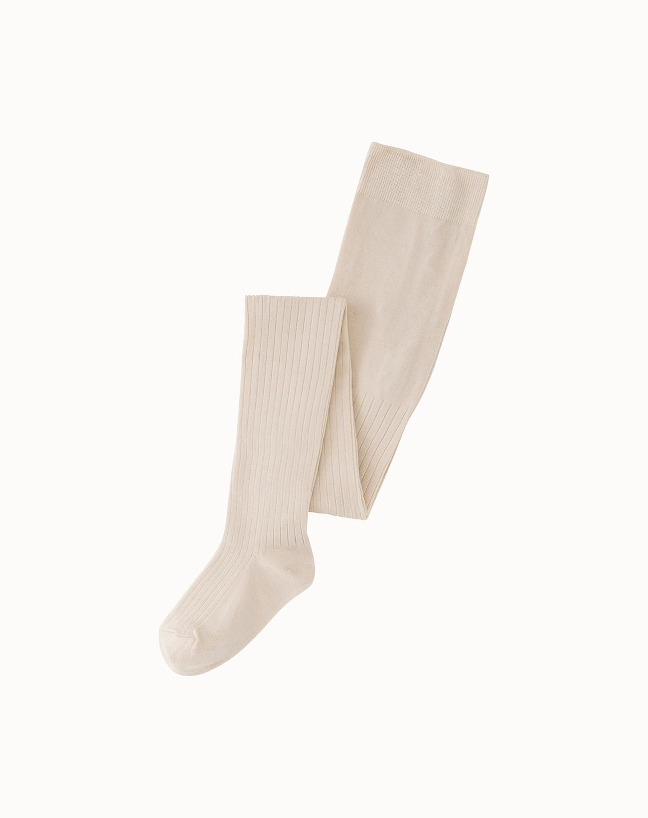 leur logette - Silk Rib Tights - Off White