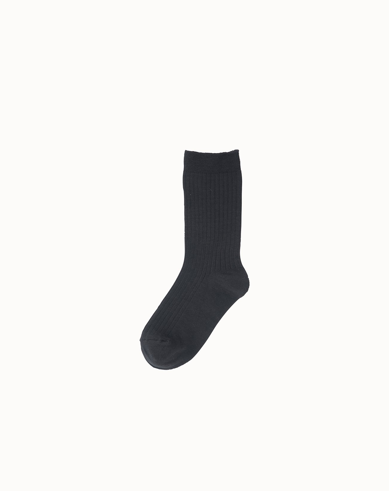 leur logette - <img class='new_mark_img1' src='https://img.shop-pro.jp/img/new/icons53.gif' style='border:none;display:inline;margin:0px;padding:0px;width:auto;' />Silk Rib Socks - Black