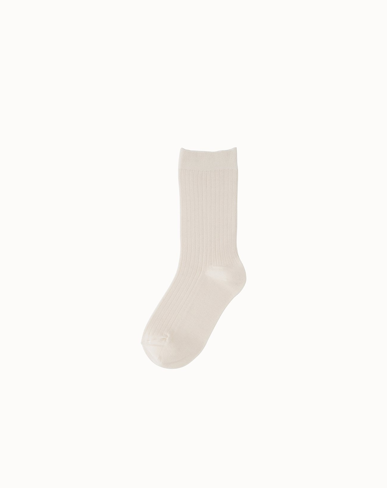 leur logette - Silk Rib Socks - White