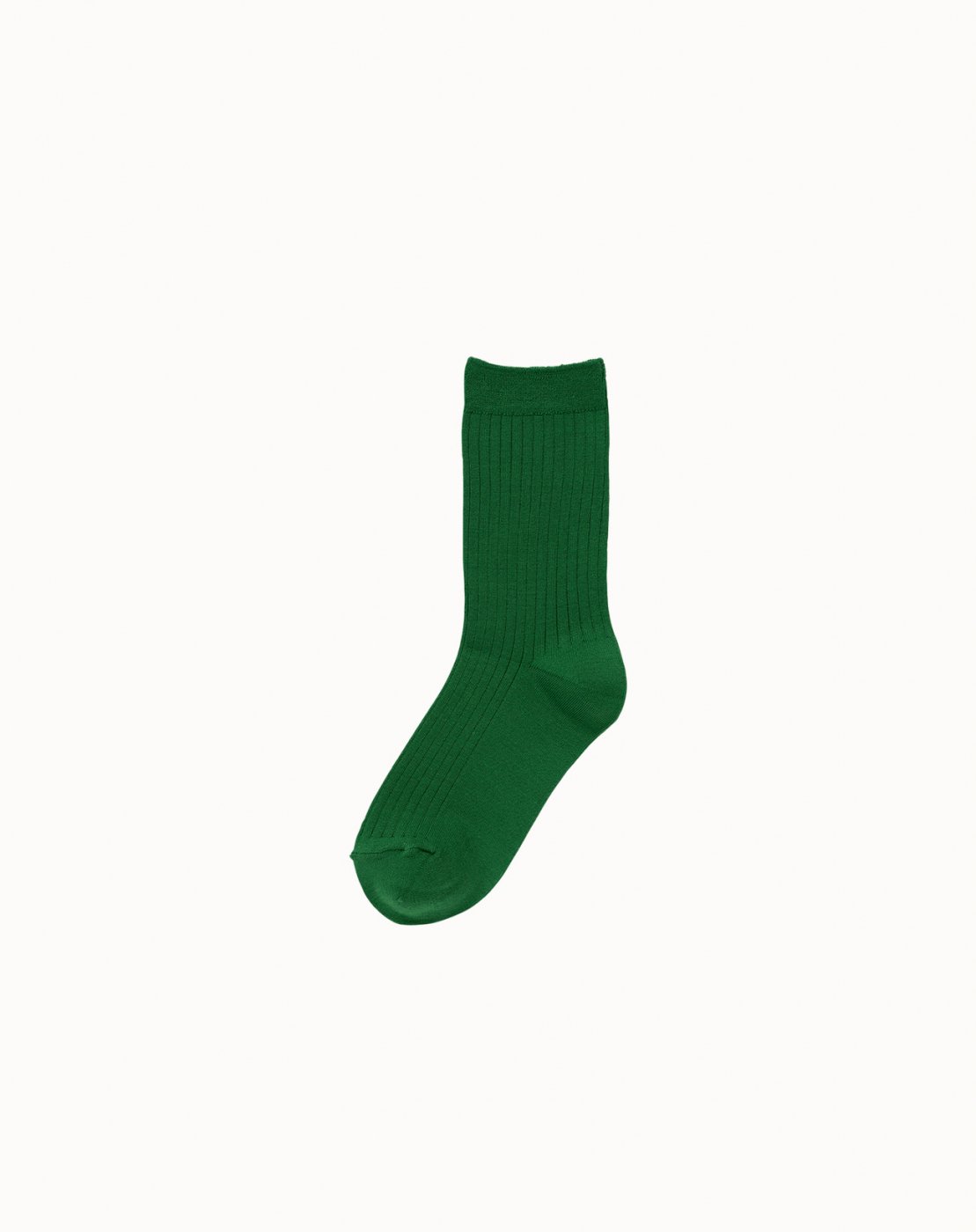 leur logette - Silk Rib Socks - Leaf Green