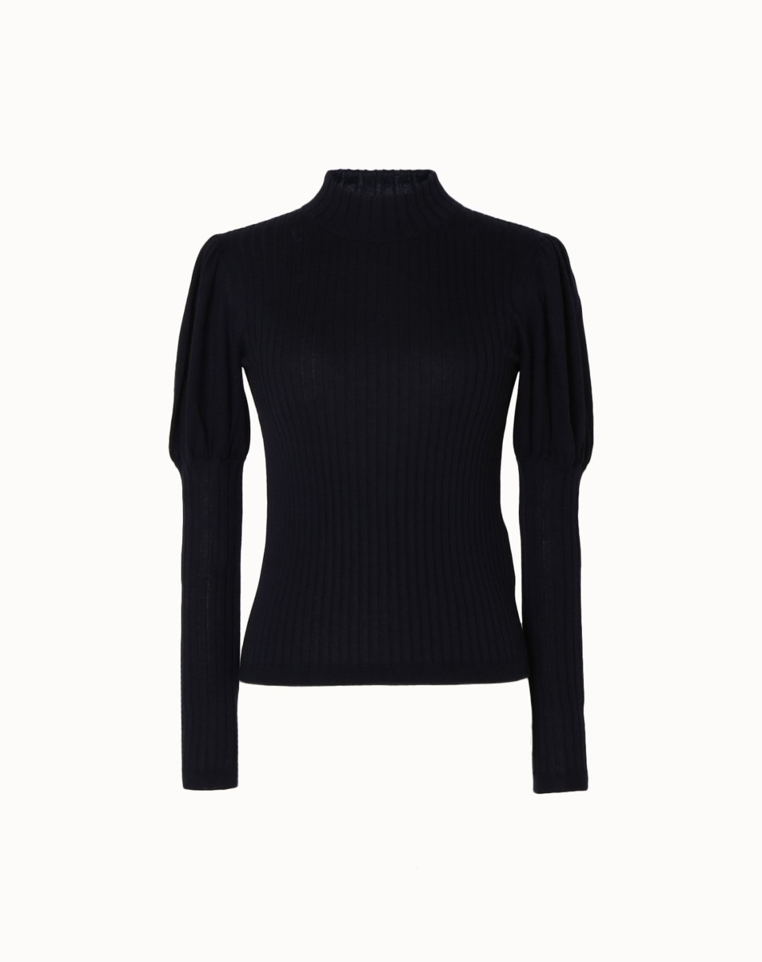 leur logette - <img class='new_mark_img1' src='https://img.shop-pro.jp/img/new/icons1.gif' style='border:none;display:inline;margin:0px;padding:0px;width:auto;' />Cashmere Silk Rib Top - Navy