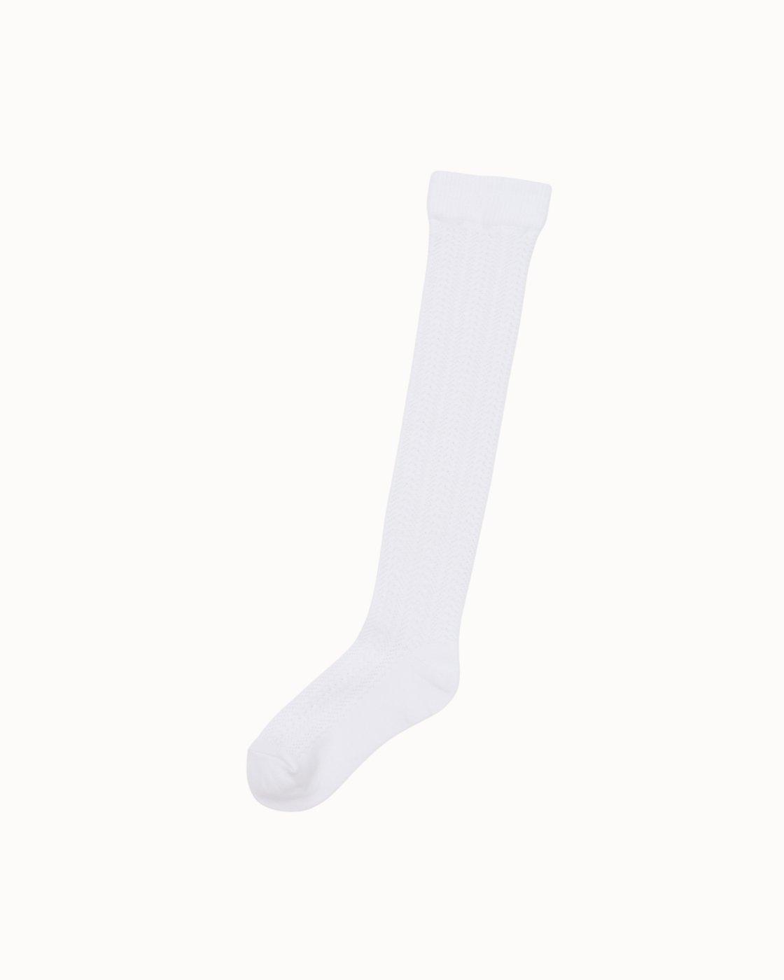 leur logette - Stripe Mesh Socks - White