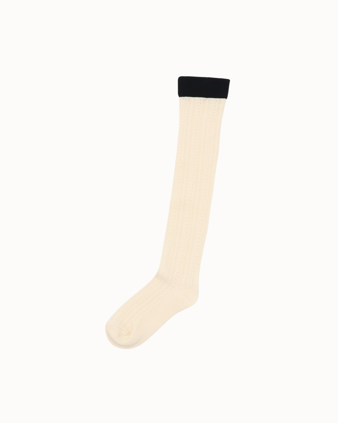 leur logette - Stripe Mesh Socks - Off White