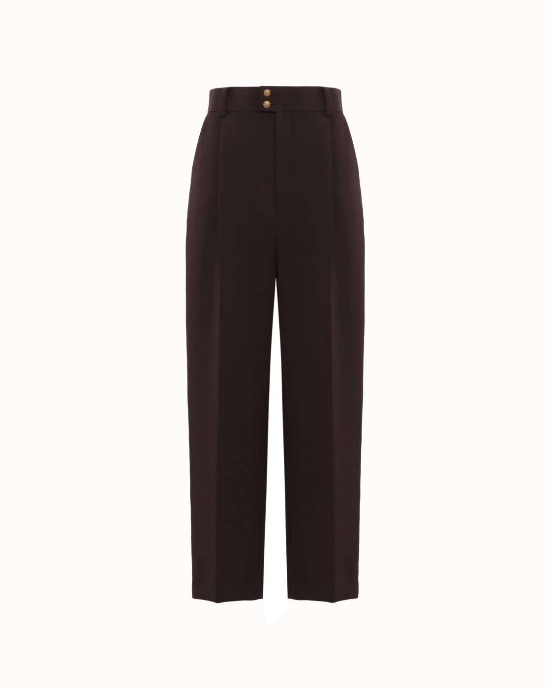 leur logette - <img class='new_mark_img1' src='https://img.shop-pro.jp/img/new/icons2.gif' style='border:none;display:inline;margin:0px;padding:0px;width:auto;' />Two-way Stretch Double Oxford Pants - Brown