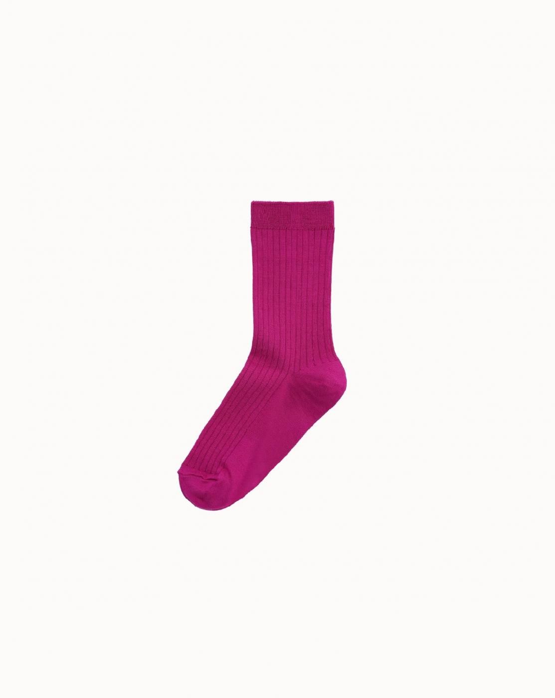 leur logette - <img class='new_mark_img1' src='https://img.shop-pro.jp/img/new/icons1.gif' style='border:none;display:inline;margin:0px;padding:0px;width:auto;' />Silk Rib Socks - Rose Pink