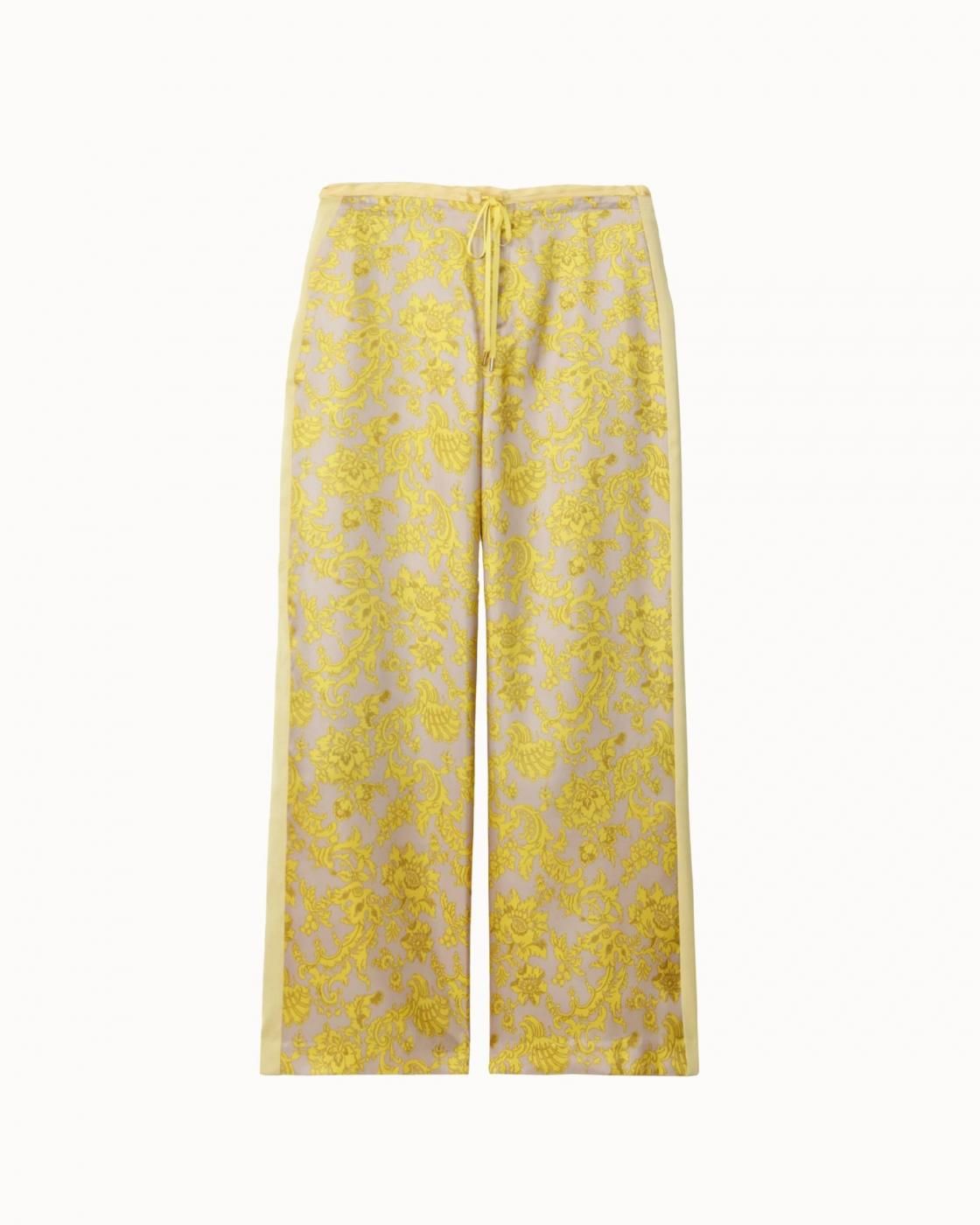 leur logette - <img class='new_mark_img1' src='https://img.shop-pro.jp/img/new/icons1.gif' style='border:none;display:inline;margin:0px;padding:0px;width:auto;' />Wallpaper Print Pants - Yellow