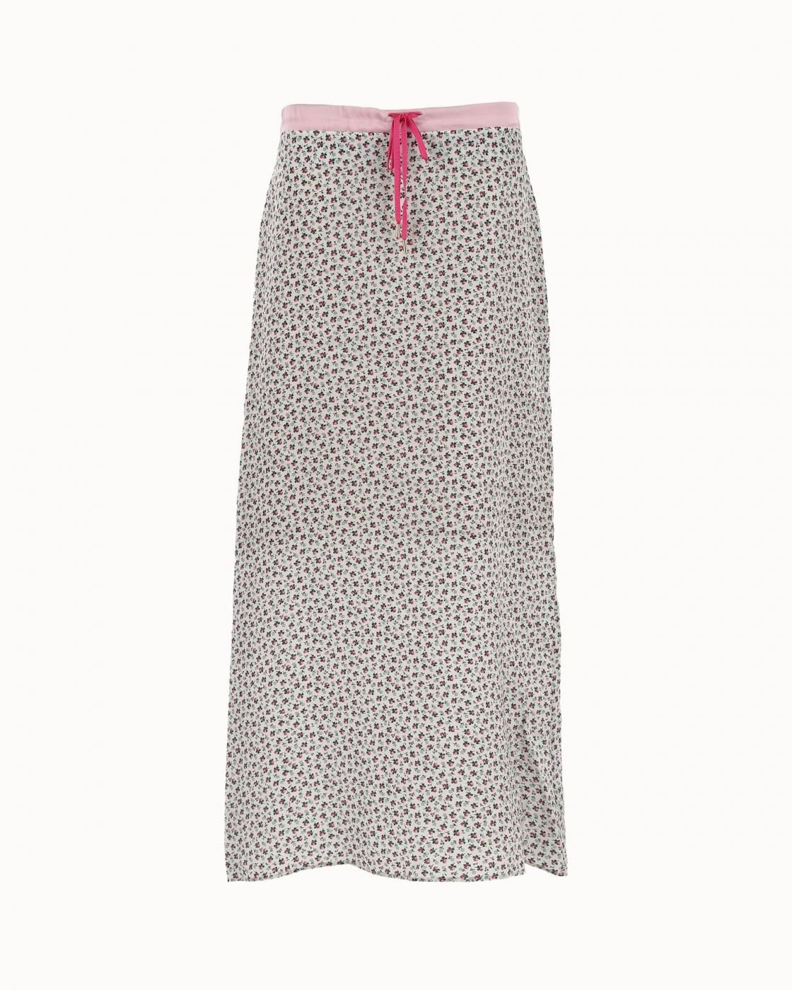 leur logette - <img class='new_mark_img1' src='https://img.shop-pro.jp/img/new/icons1.gif' style='border:none;display:inline;margin:0px;padding:0px;width:auto;' />Cherry Rose Cupra Print Skirt - Off White