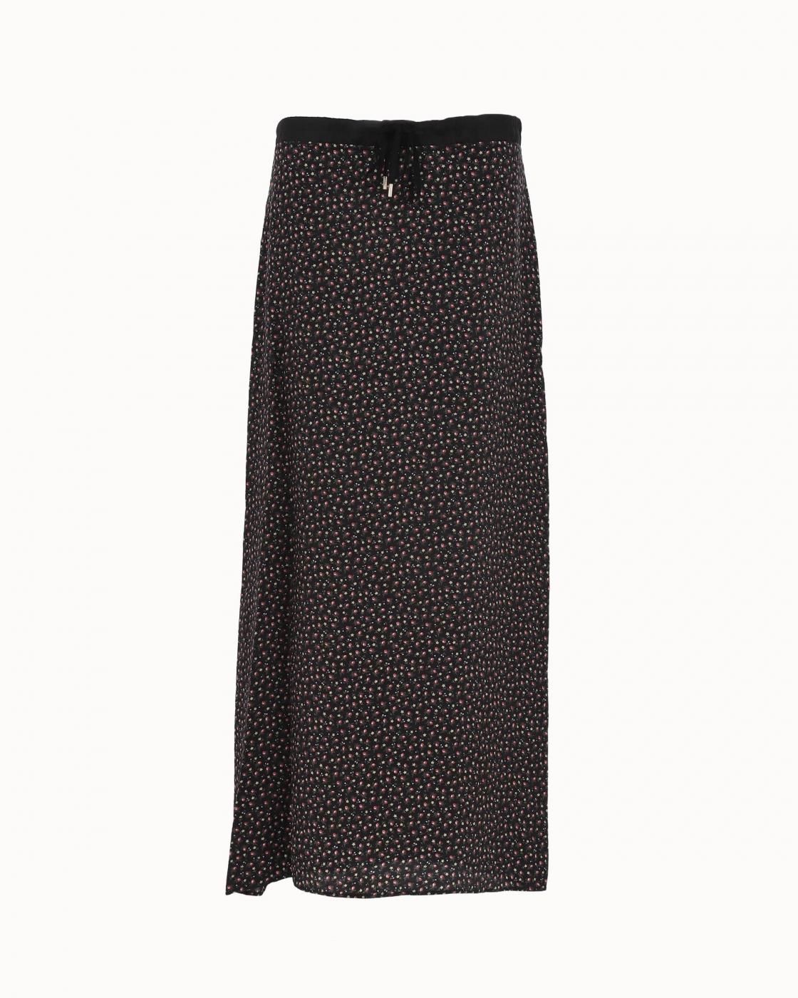 leur logette - <img class='new_mark_img1' src='https://img.shop-pro.jp/img/new/icons1.gif' style='border:none;display:inline;margin:0px;padding:0px;width:auto;' />Cherry Rose Cupra Print Skirt - Black