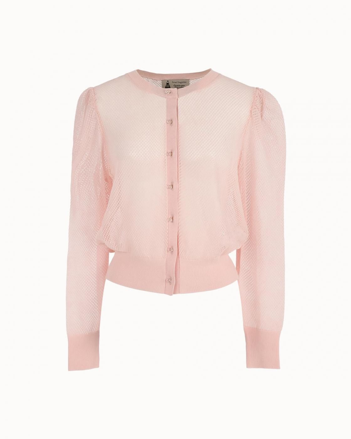 leur logette - <img class='new_mark_img1' src='https://img.shop-pro.jp/img/new/icons1.gif' style='border:none;display:inline;margin:0px;padding:0px;width:auto;' />Cotton Cardigan - Pink