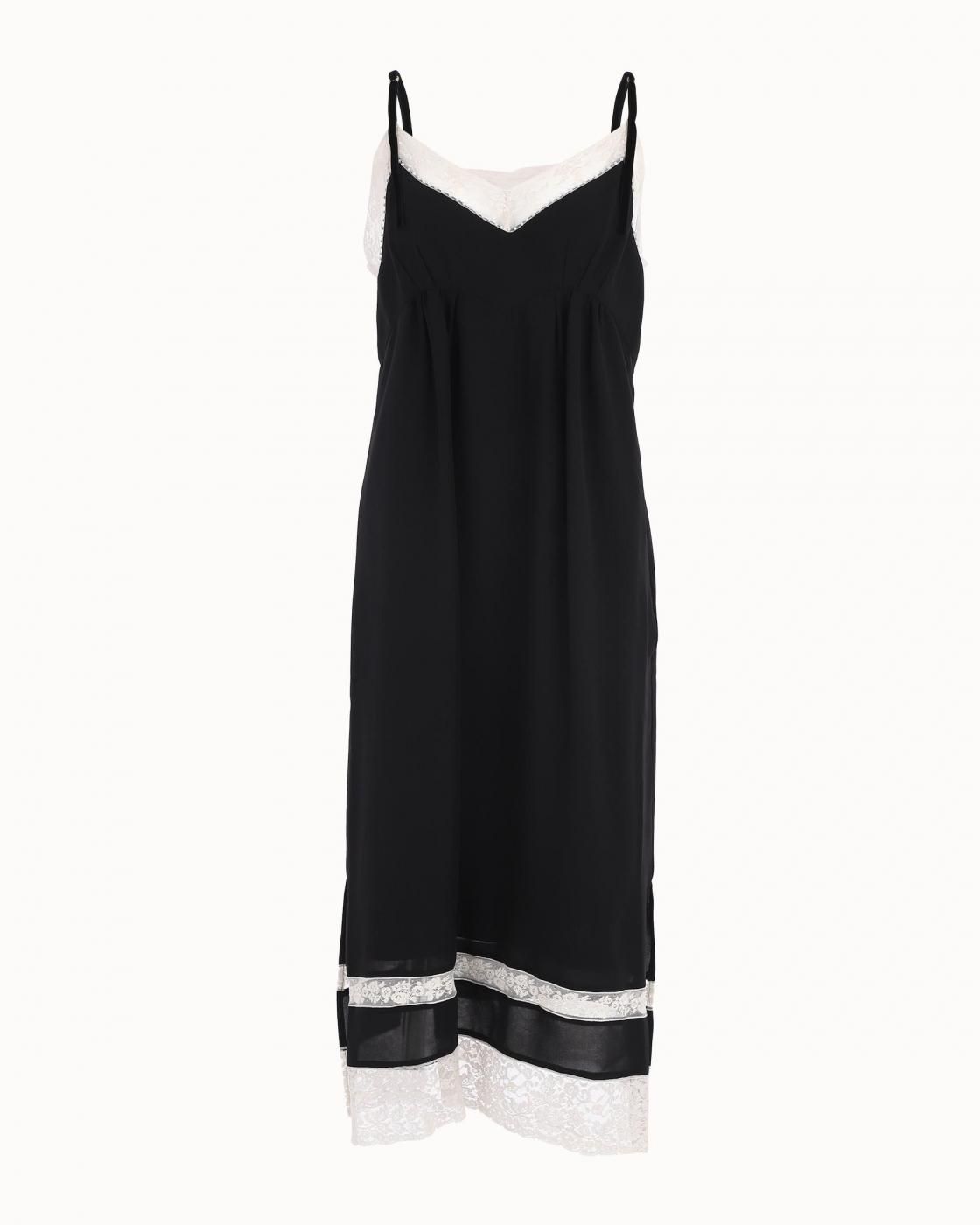 leur logette - <img class='new_mark_img1' src='https://img.shop-pro.jp/img/new/icons1.gif' style='border:none;display:inline;margin:0px;padding:0px;width:auto;' />Camisole Dress - BlackWhite