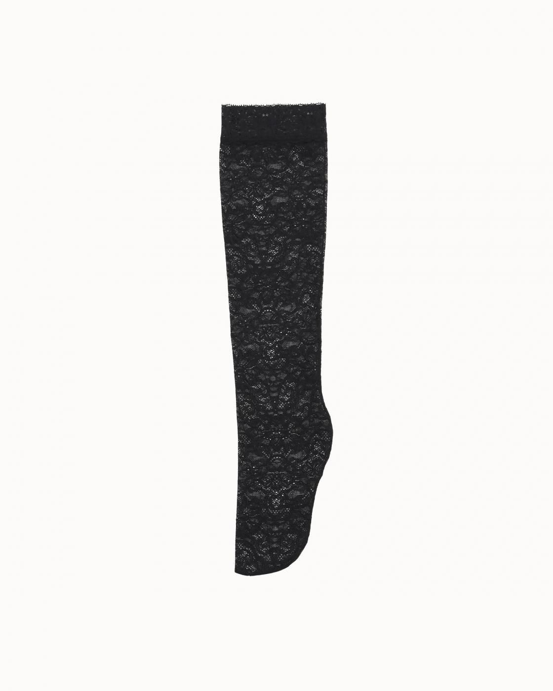 leur logette - <img class='new_mark_img1' src='https://img.shop-pro.jp/img/new/icons1.gif' style='border:none;display:inline;margin:0px;padding:0px;width:auto;' />Stretch Lace Socks - Black