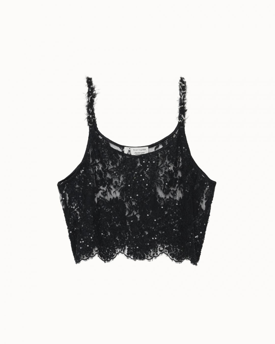 leur logette - <img class='new_mark_img1' src='https://img.shop-pro.jp/img/new/icons1.gif' style='border:none;display:inline;margin:0px;padding:0px;width:auto;' />Beads Camisole - Black