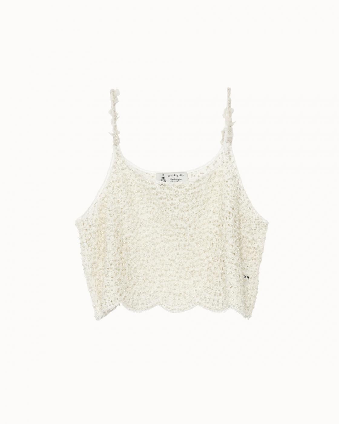 leur logette - <img class='new_mark_img1' src='https://img.shop-pro.jp/img/new/icons1.gif' style='border:none;display:inline;margin:0px;padding:0px;width:auto;' />Pearl Camisole - Off White