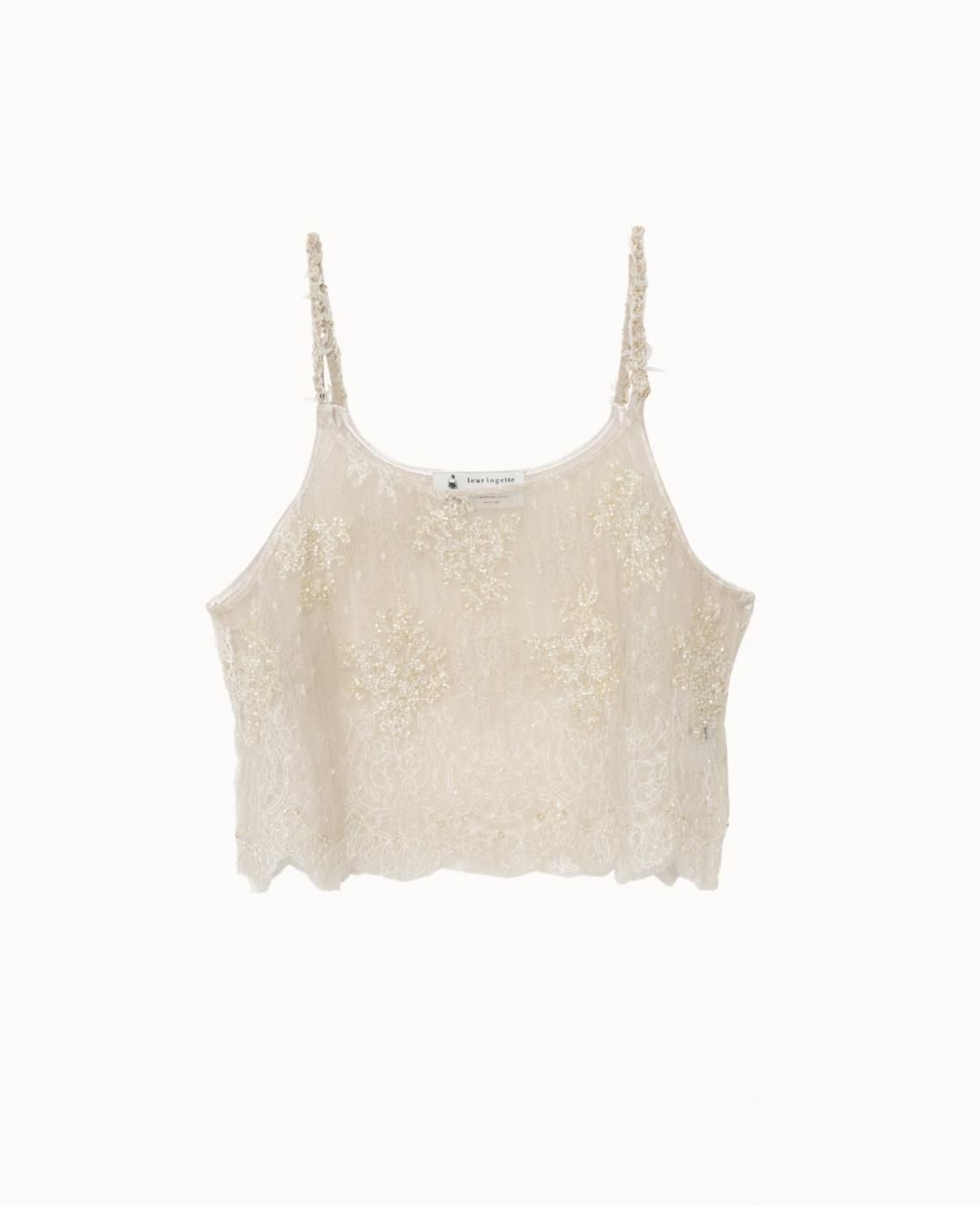 leur logette - <img class='new_mark_img1' src='https://img.shop-pro.jp/img/new/icons1.gif' style='border:none;display:inline;margin:0px;padding:0px;width:auto;' />Double Lace Camisole - Beige