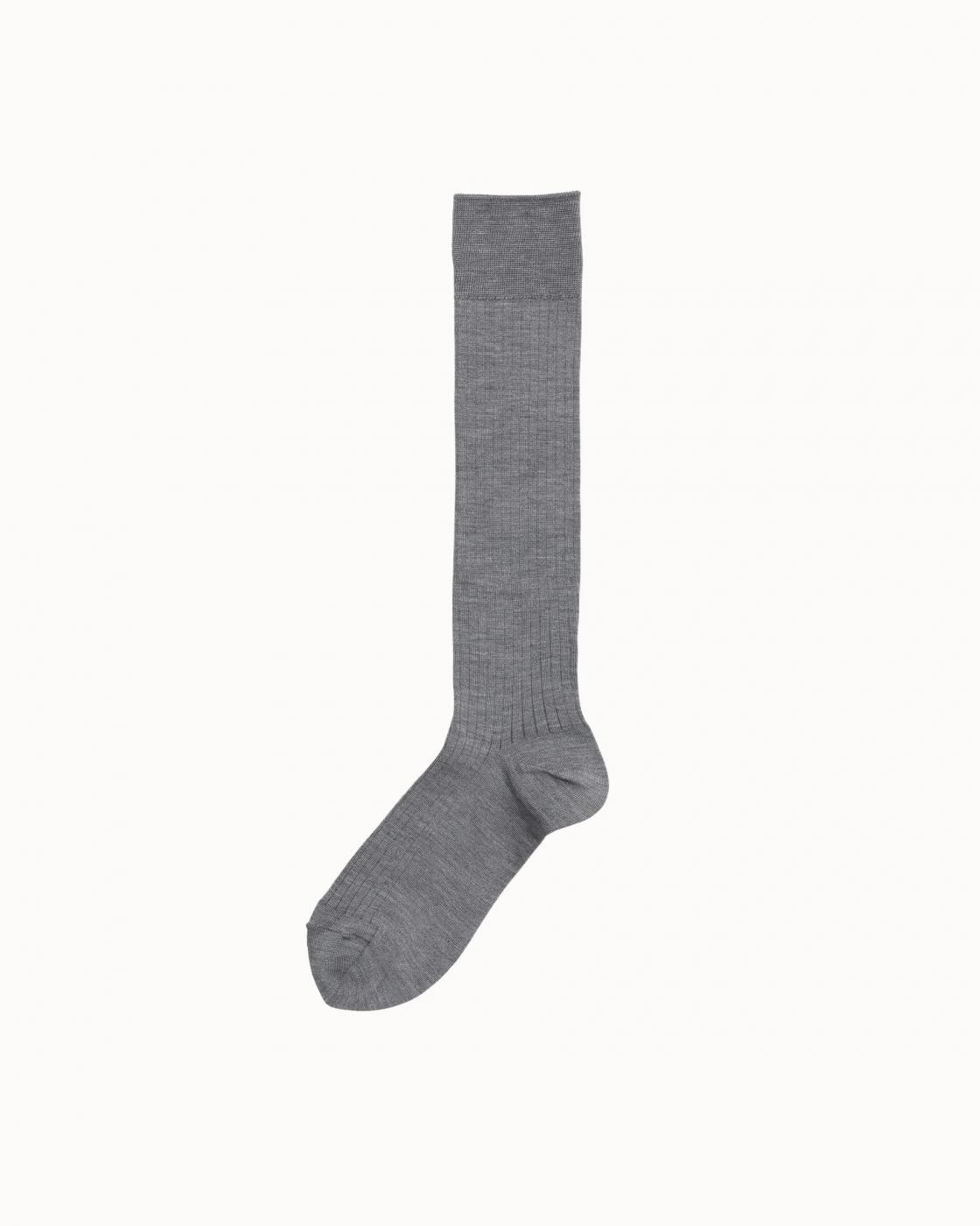 leur logette - Rib High Socks - Gray