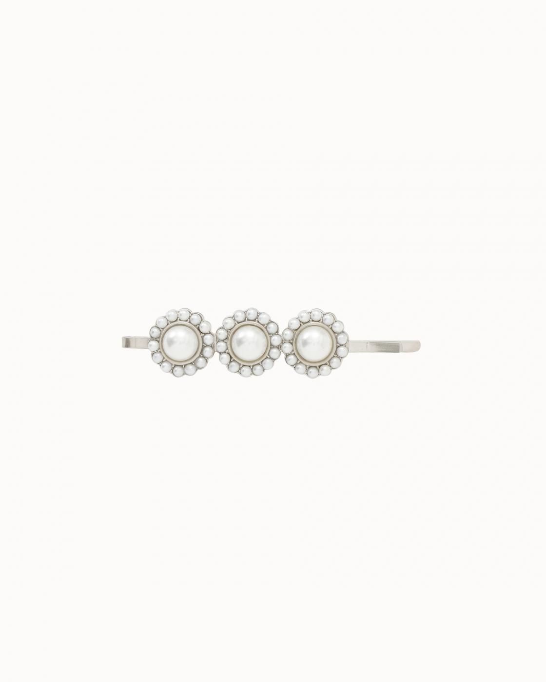 leur logette - Pearl  Pearl Hair Pin - Silver