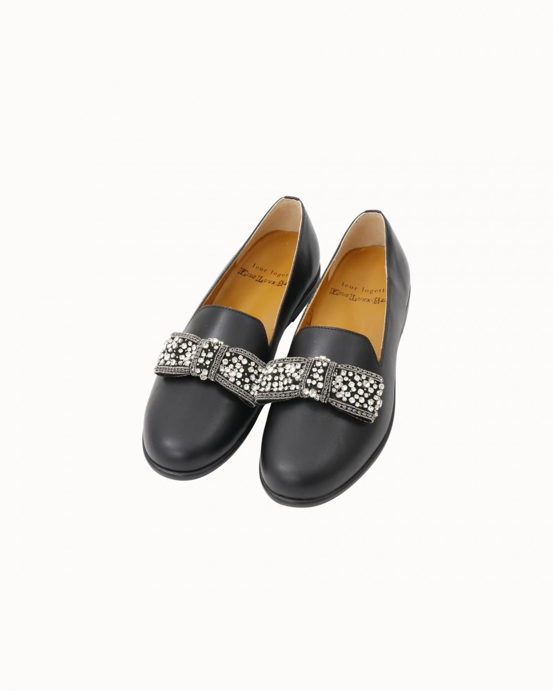 leur logette - <img class='new_mark_img1' src='https://img.shop-pro.jp/img/new/icons1.gif' style='border:none;display:inline;margin:0px;padding:0px;width:auto;' />Cow Leather Shoes - Black