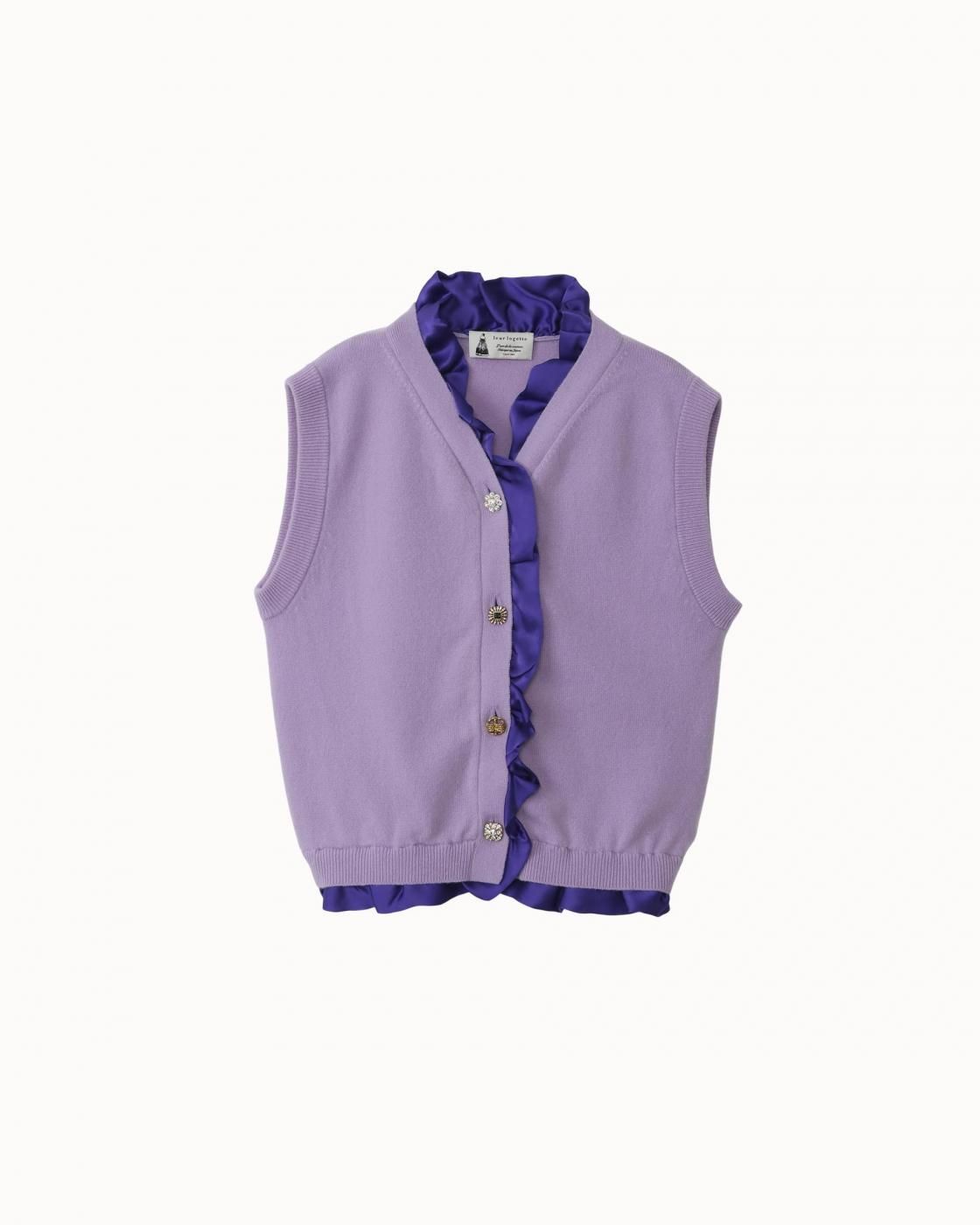 leur logette - <img class='new_mark_img1' src='https://img.shop-pro.jp/img/new/icons1.gif' style='border:none;display:inline;margin:0px;padding:0px;width:auto;' />Cashmere Stretch Vest - Lavender