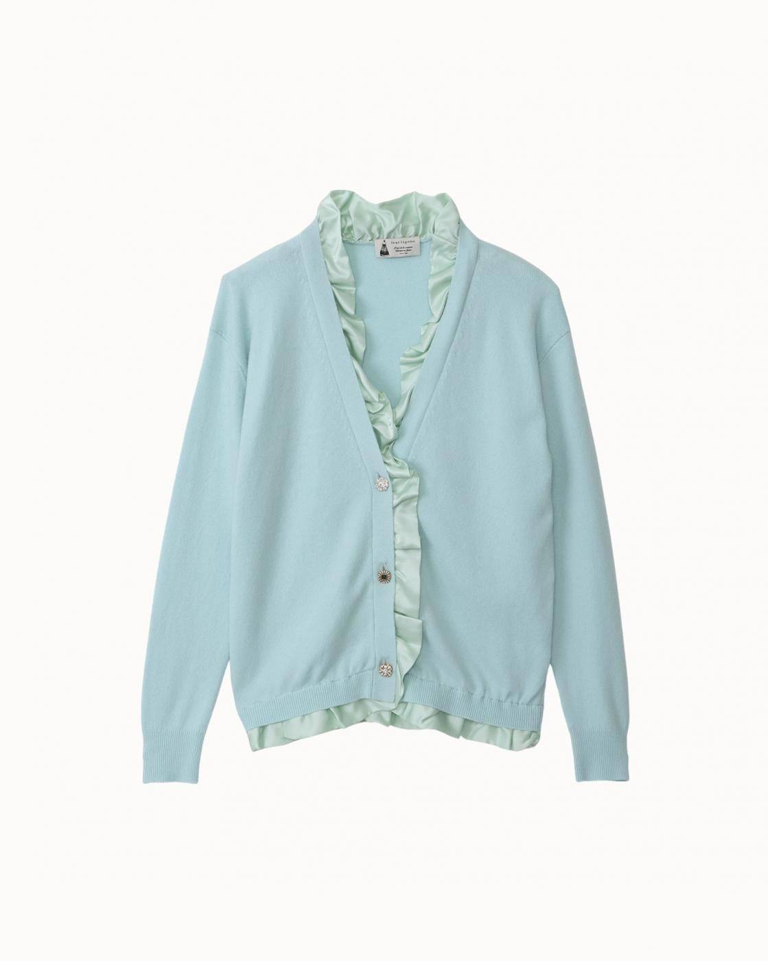 leur logette - Cashmere Stretch Cardigan - Light Blue