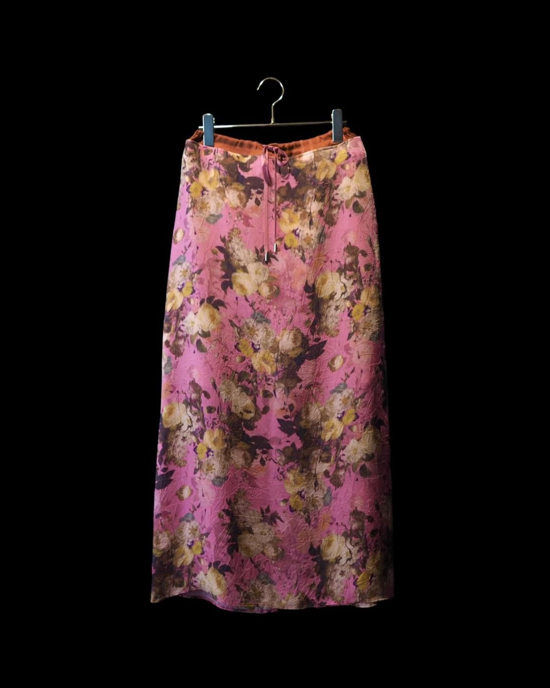 leur logette - <img class='new_mark_img1' src='https://img.shop-pro.jp/img/new/icons1.gif' style='border:none;display:inline;margin:0px;padding:0px;width:auto;' />Cupro Print Skirt - 228 Pink