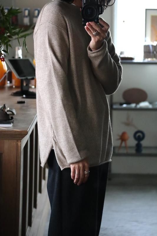 MAATEE&SONS】Cashmere / Silk Boat Neck Sweater - HUUKU