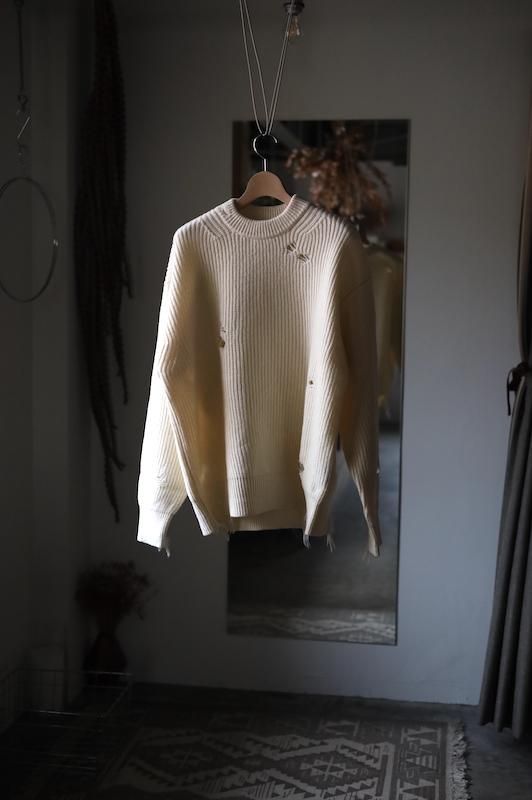 ssstein】Milled Damage Knit LS - HUUKU ssstein】Milled Damage Knit LS - HUUKU