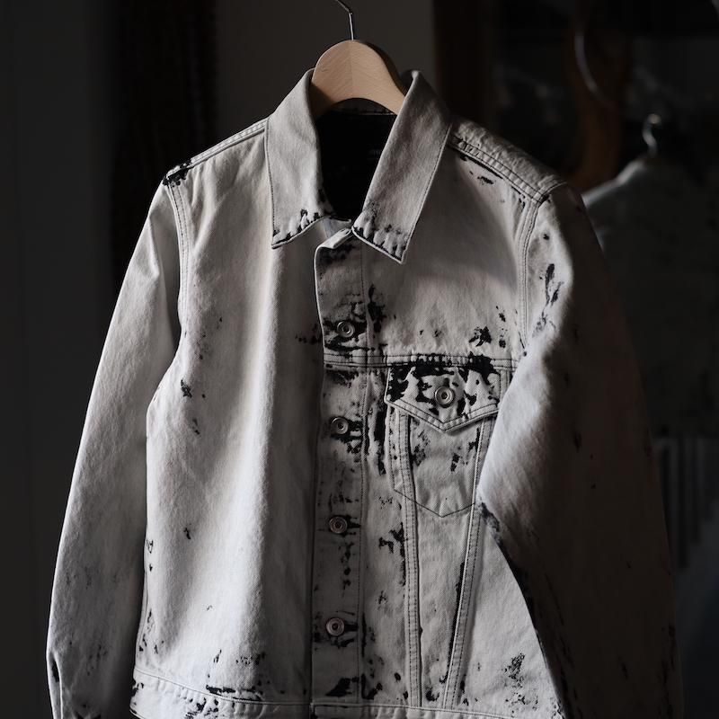 ensou.】Erased Jean Jacket-Bleached - HUUKU ensou.】Erased Jean Jacket-Bleached - HUUKU