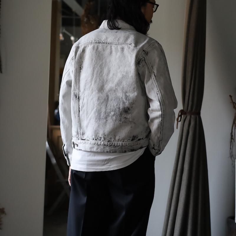 ジャケット・アウター ensou. Erased Jean Jacket (Indigo) ensou.【エンソウ】erased jean jacket-washed 