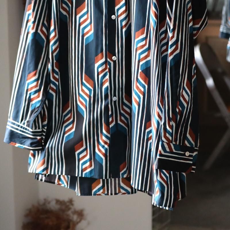 HEUGN】Morris Band Collar Bucol Print Shirts - HUUKU HEUGN】Morris Band Collar Bucol Print Shirts - HUUKU