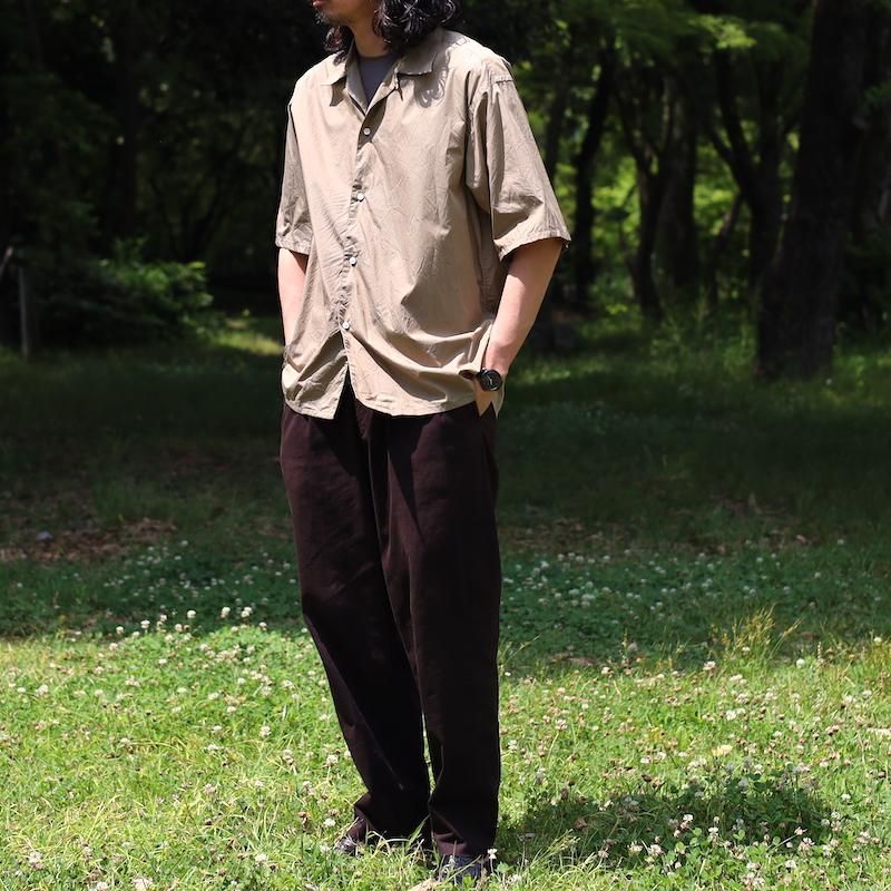 トップス blurhms Chambray Open-collar Shirt blurhms Chambray Open-Collar Shirt Black | HAVEN