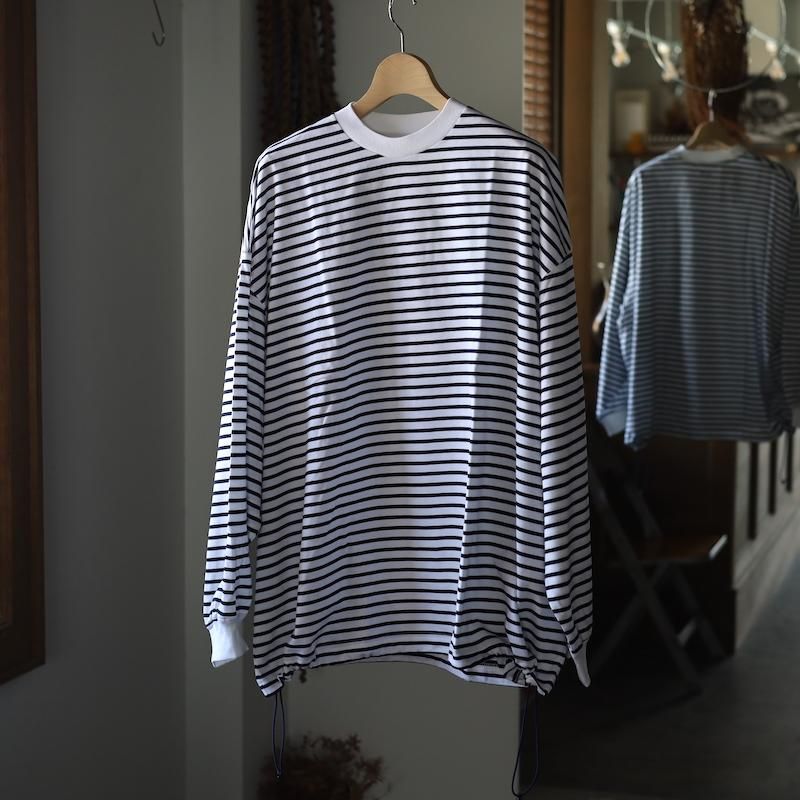 b*b様 イズネス　BALLOON STRIPES LONG SLEEVE T is-ness BALLOON STRIPES LONG SLEEVE T SHIRT | M
