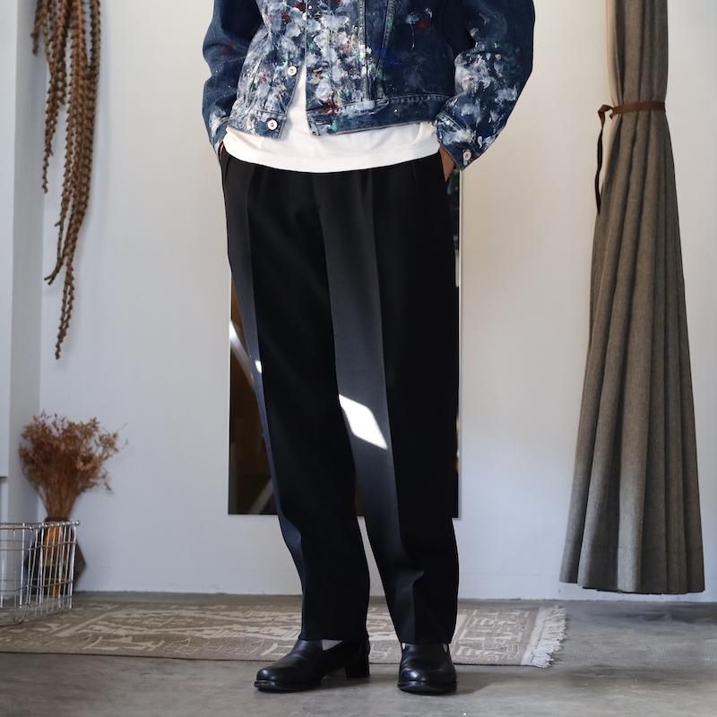 HEUGN】Aaron Gabardine Black Trousers - HUUKU HEUGN】Aaron Gabardine Black Trousers - HUUKU