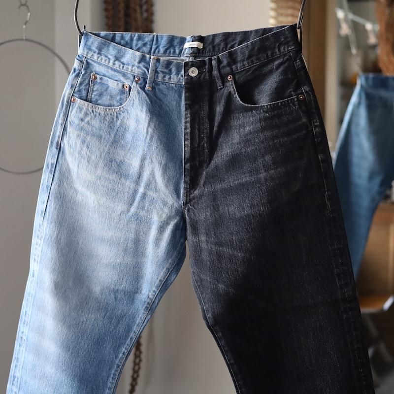awasa】5ポケット 2トーンテーパードデニム - HUUKU awasa】5ポケット 2トーンテーパードデニム - HUUKU