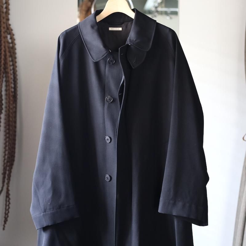 HEUGN】Albert Gabardine Black Coat - HUUKU HEUGN】Albert Gabardine Black Coat - HUUKU