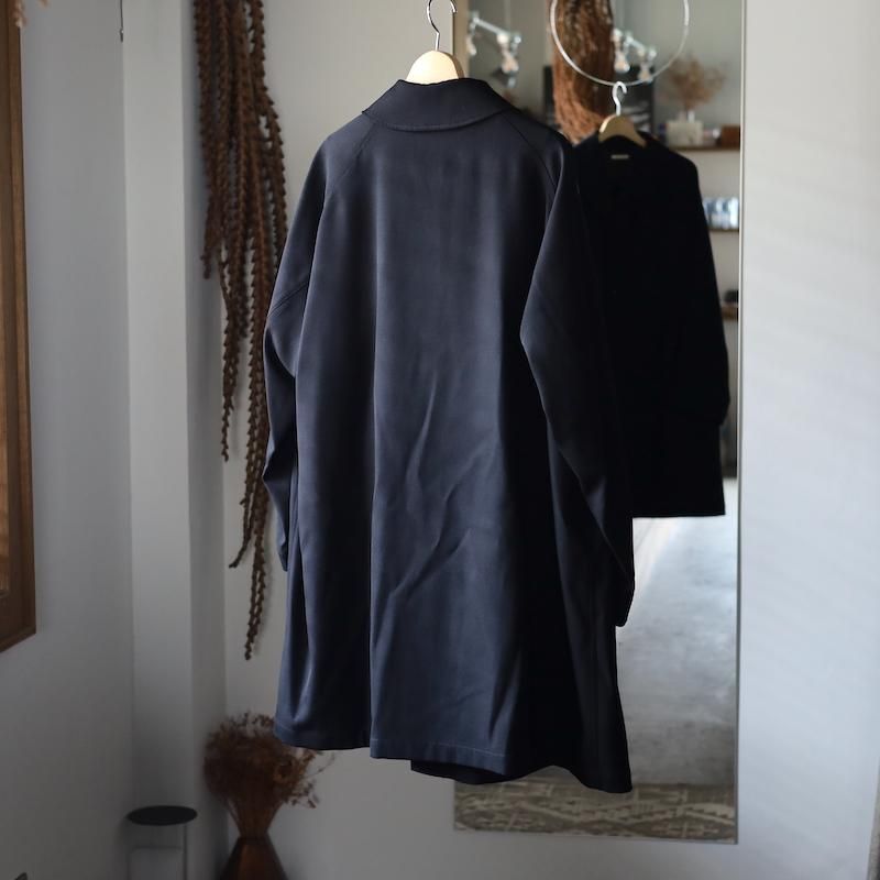 HEUGN】Albert Gabardine Black Coat - HUUKU
