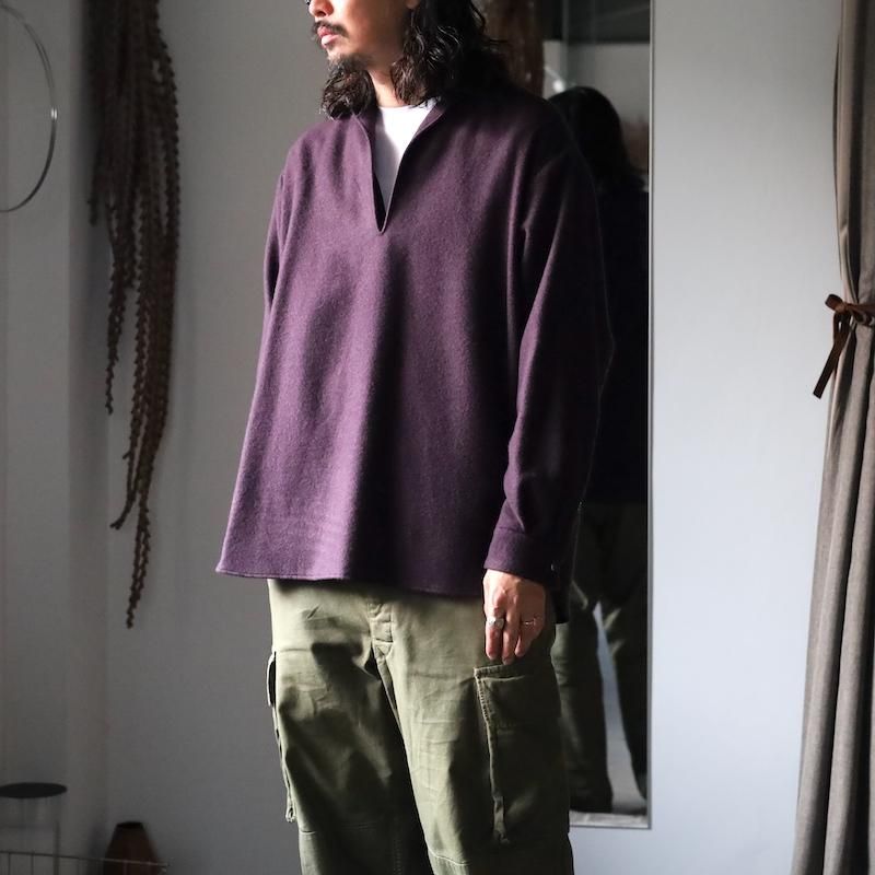 Blanc YM】Cashmere Skipper Shirt - HUUKU