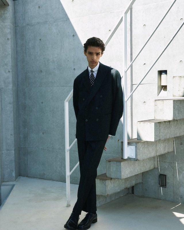 HEUGN】Adam Wool Stripe Double Jacket - HUUKU HEUGN】Adam Wool Stripe Double Jacket - HUUKU