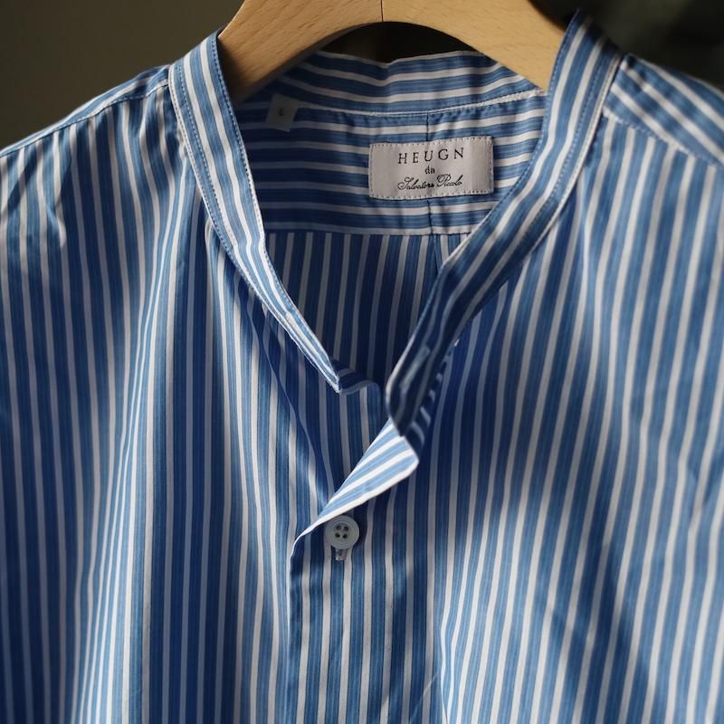 HEUGN】Morris Salvatore Blue Stripe Shirts - HUUKU HEUGN】Morris Salvatore Blue Stripe Shirts - HUUKU