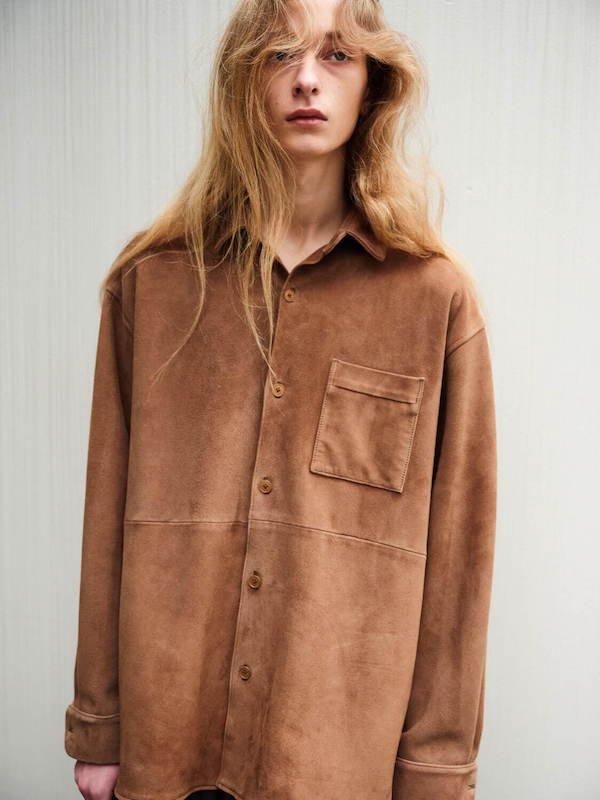 トップス OOTHO Original Faux Suede Shirt / Camel Original Faux Suede Shirt / Camel – OOTHO