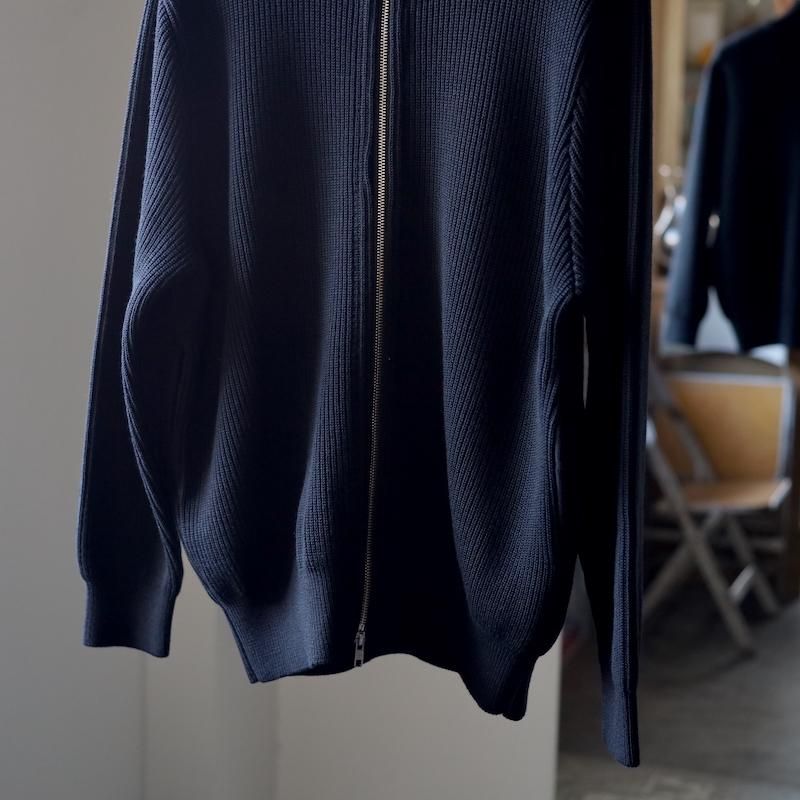 YONETOMI】EX FINE WOOL RIB KNIT BLOUSON - HUUKU
